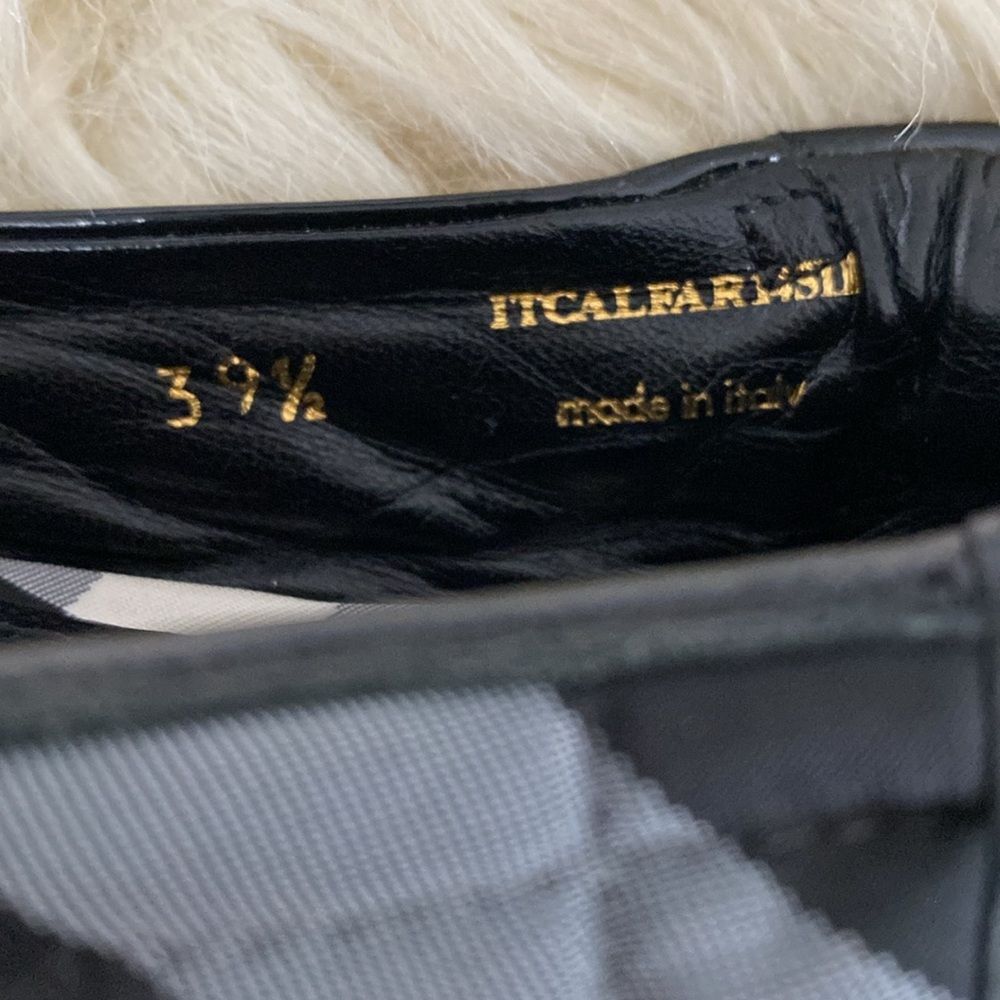 Burberry Nova Patent Leather Quilted Ballet Flat Italy Sz 7.5 Mint Condition - Picture 7 of 8